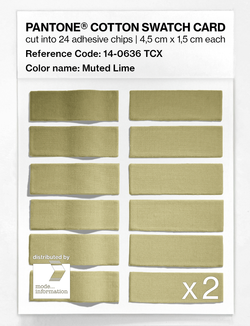 Product image 6 of the product “PANTONE® COTTON SWATCH CARD 14-0636 TCX Muted Lime ”
