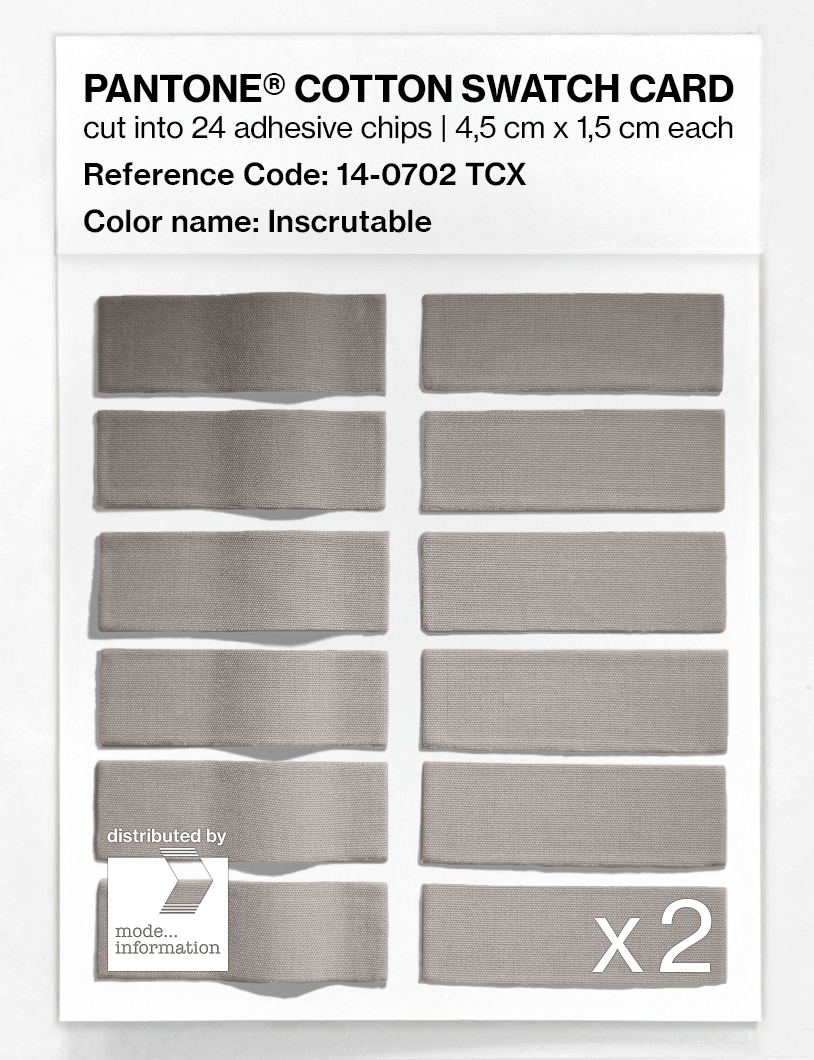 Product image 6 of the product “PANTONE® COTTON SWATCH CARD 14-0702 TCX Inscrutable ”