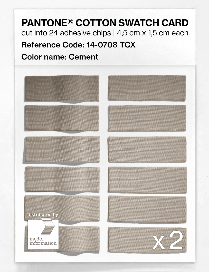 Product image 6 of the product “PANTONE® COTTON SWATCH CARD 14-0708 TCX Cement ”