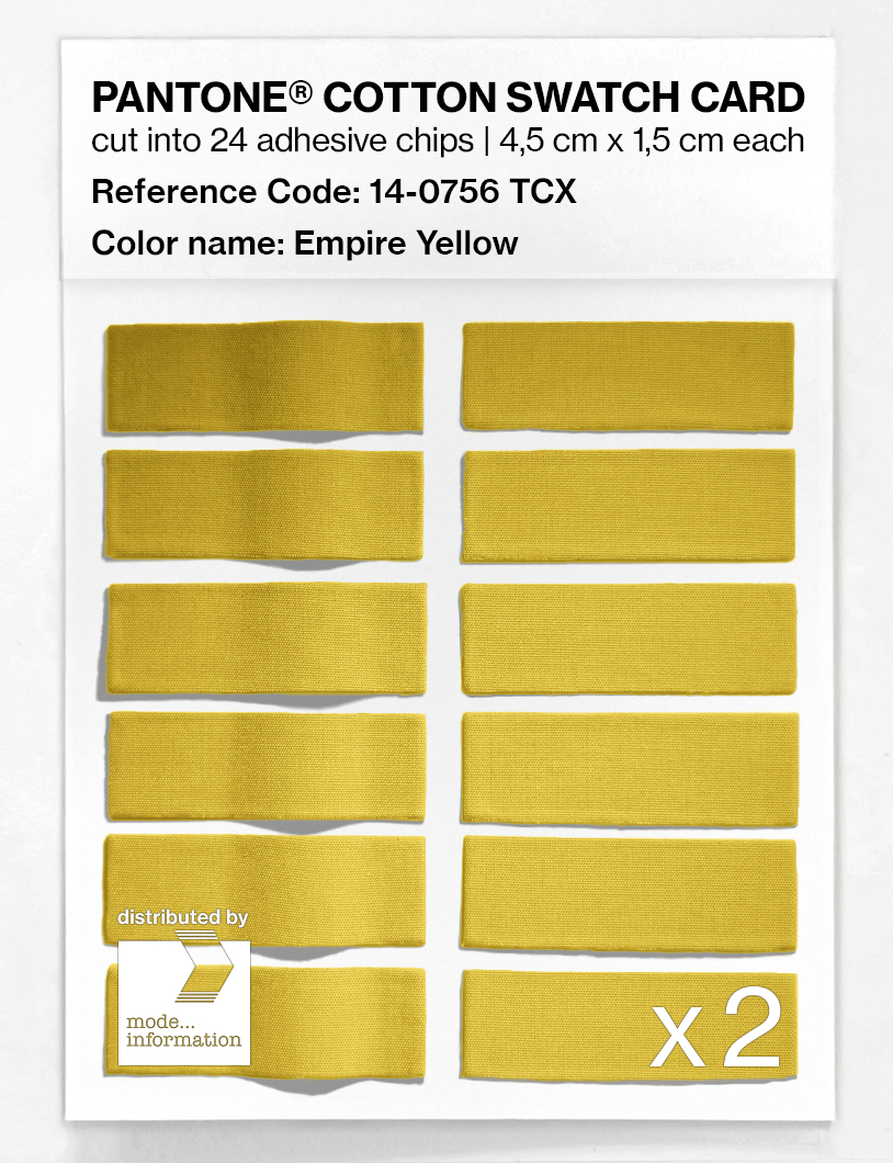 Product image 6 of the product “PANTONE® COTTON SWATCH CARD 14-0756 TCX Empire Yellow ”