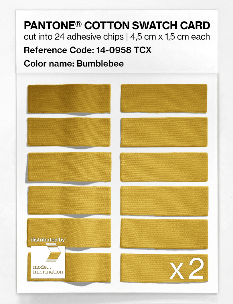 Product image 6 of the product “PANTONE® COTTON SWATCH CARD 14-0958 TCX Bumblebee ”
