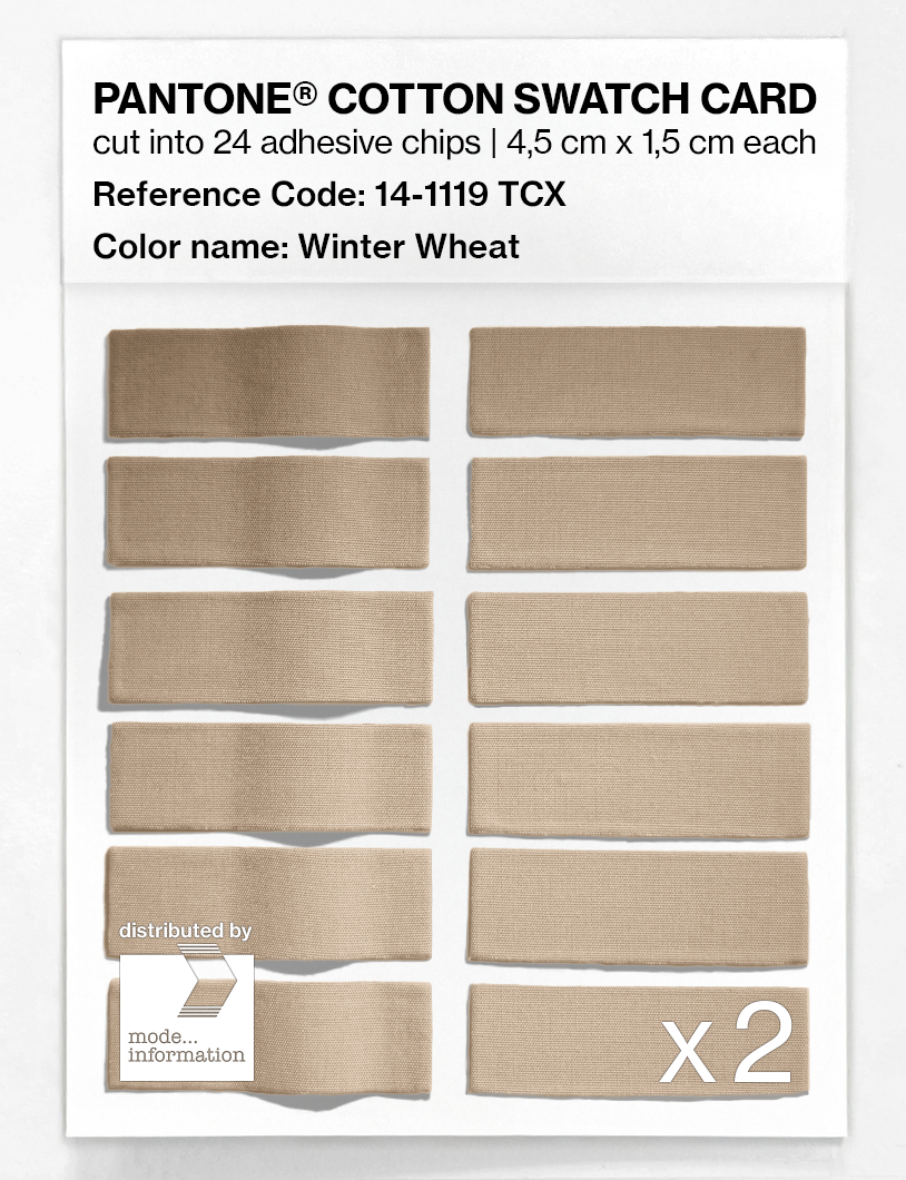 Product image 6 of the product “PANTONE® COTTON SWATCH CARD 14-1119 TCX Winter Wheat ”