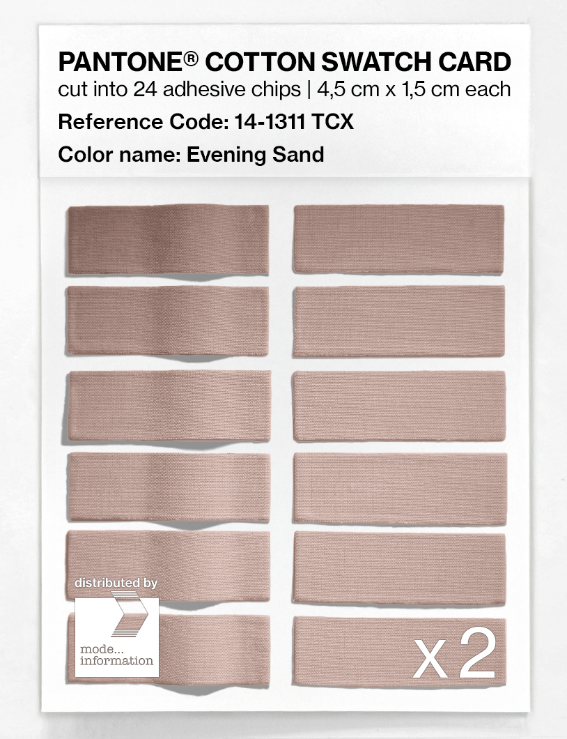 Product image 6 of the product “PANTONE® COTTON SWATCH CARD 14-1311 TCX Evening Sand ”