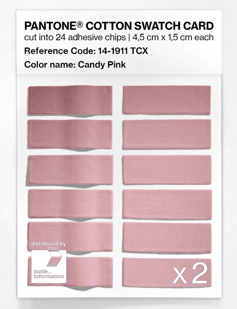 Product image 6 of the product “PANTONE® COTTON SWATCH CARD 14-1911 TCX Candy Pink ”