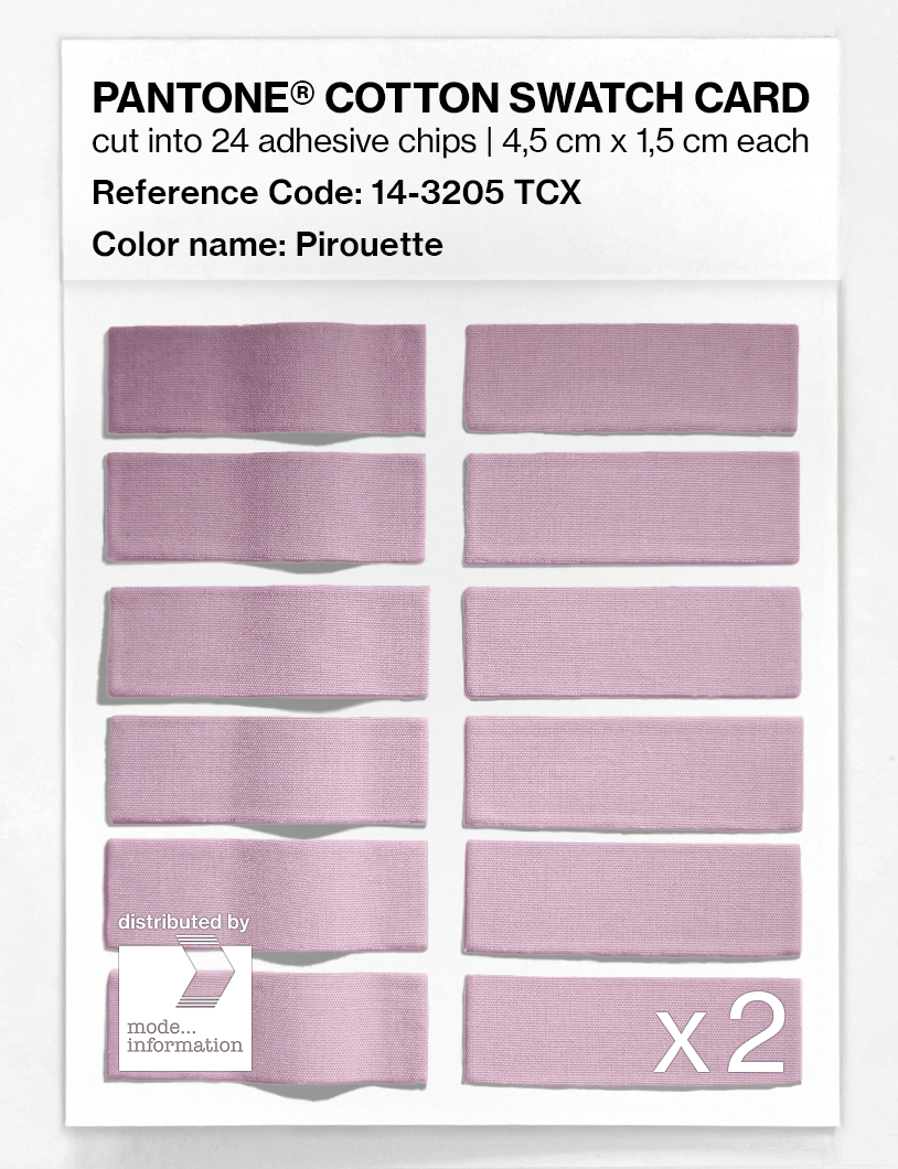 Product image 6 of the product “PANTONE® COTTON SWATCH CARD 14-3205 TCX Pirouette ”