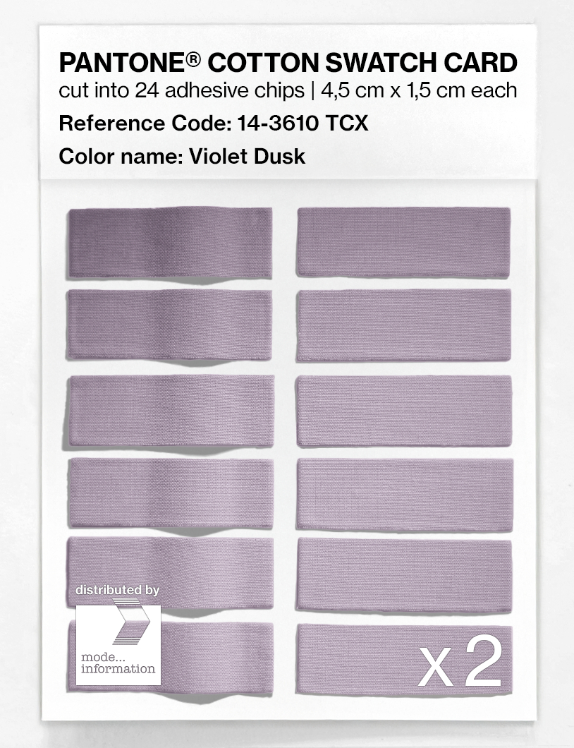 Product image 6 of the product “PANTONE® COTTON SWATCH CARD 14-3610 TCX Violet Dusk ”