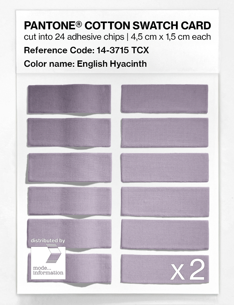 Product image 6 of the product “PANTONE® COTTON SWATCH CARD 14-3715 TCX English Hyacinth ”