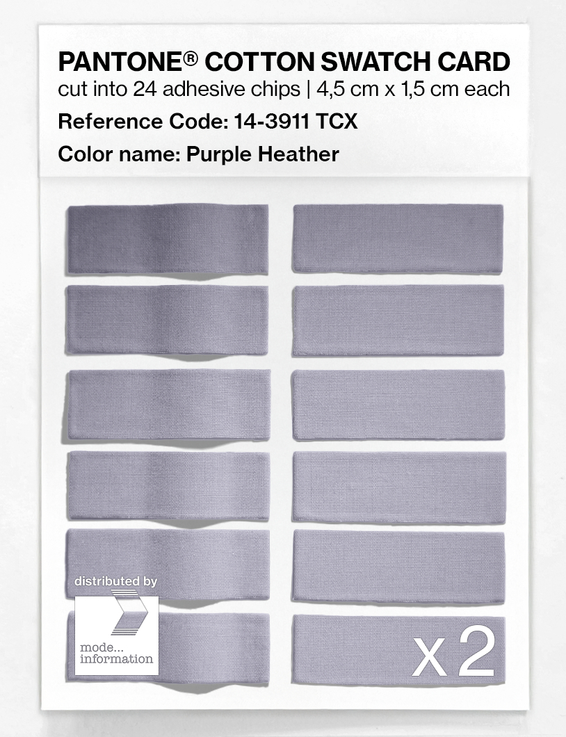Product image 6 of the product “PANTONE® COTTON SWATCH CARD 14-3911 TCX Purple Heather ”