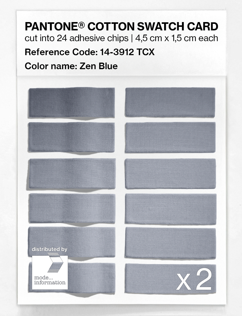 Product image 6 of the product “PANTONE® COTTON SWATCH CARD 14-3912 TCX Zen Blue ”