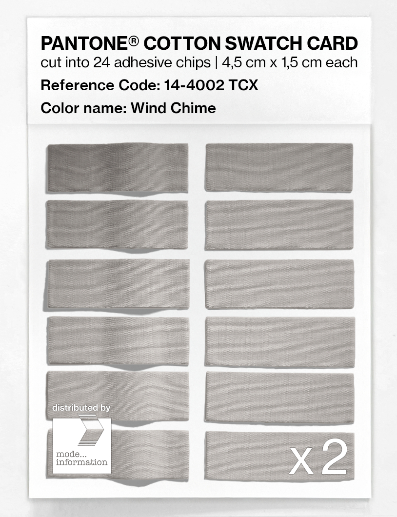 Product image 6 of the product “PANTONE® COTTON SWATCH CARD 14-4002 TCX Wind Chime ”