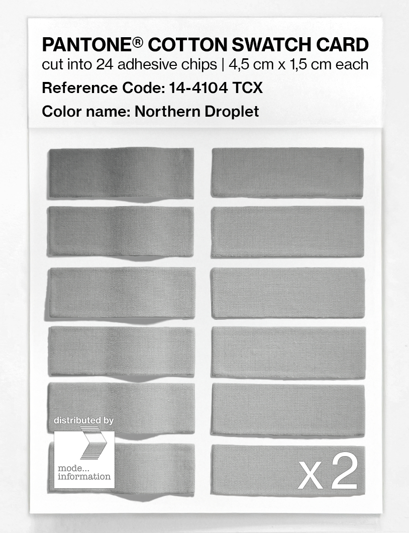 Product image 6 of the product “PANTONE® COTTON SWATCH CARD 14-4104 TCX Northern Droplet ”