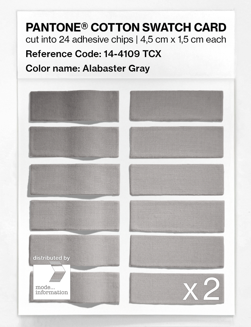 Artikelbild 6 des Artikels “PANTONE® COTTON SWATCH CARD 14-4109 TCX Alabaster Gray “