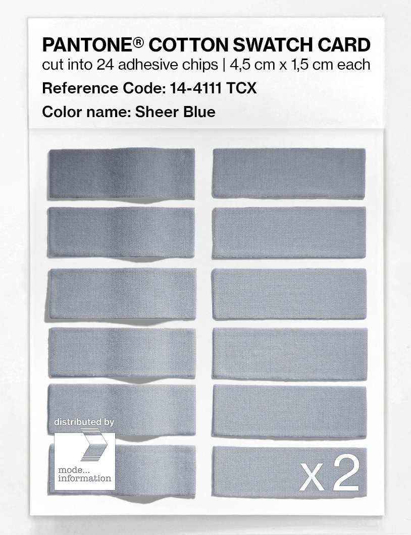 Product image 6 of the product “PANTONE® COTTON SWATCH CARD 14-4111 TCX Sheer Blue ”