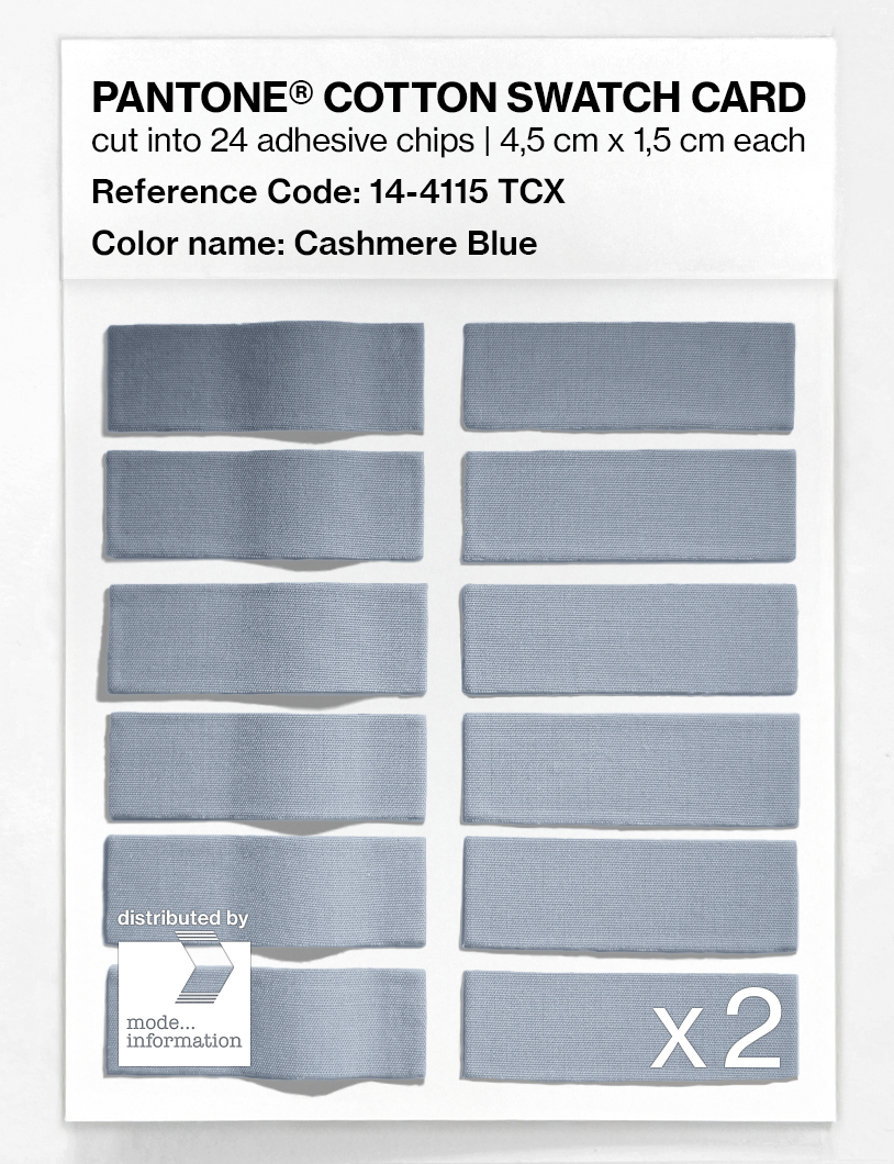 Product image 6 of the product “PANTONE® COTTON SWATCH CARD 14-4115 TCX Cashmere Blue ”