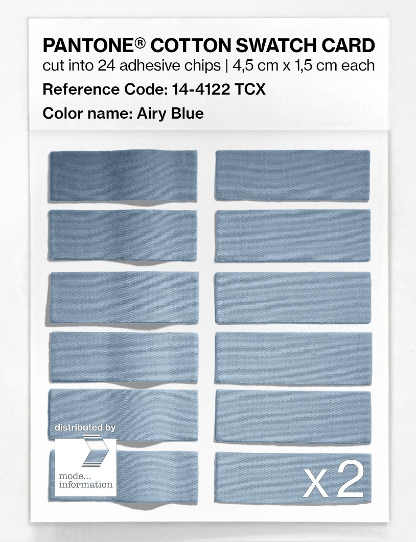 Product image 6 of the product “PANTONE® COTTON SWATCH CARD 14-4122 TCX Airy Blue ”