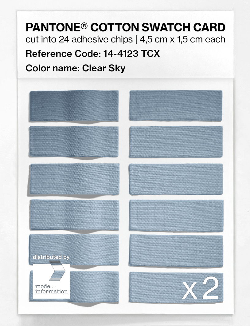 Product image 6 of the product “PANTONE® COTTON SWATCH CARD 14-4123 TCX Clear Sky ”