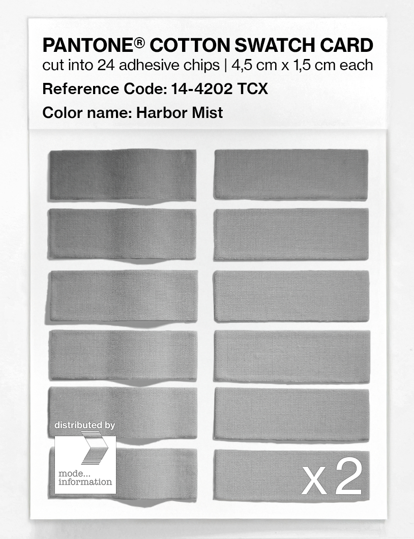 Product image 6 of the product “PANTONE® COTTON SWATCH CARD 14-4202 TCX Harbor Mist ”