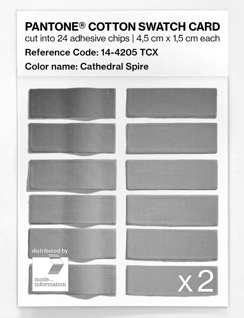 Product image 6 of the product “PANTONE® COTTON SWATCH CARD 14-4205 TCX Cathedral Spire ”