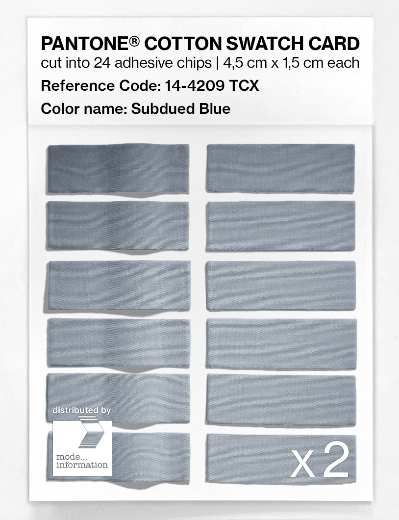 Product image 6 of the product “PANTONE® COTTON SWATCH CARD 14-4209 TCX Subdued Blue ”