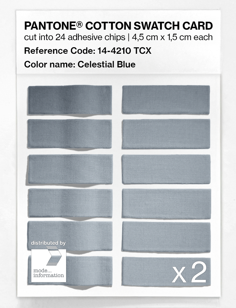 Product image 6 of the product “PANTONE® COTTON SWATCH CARD 14-4210 TCX Celestial Blue ”