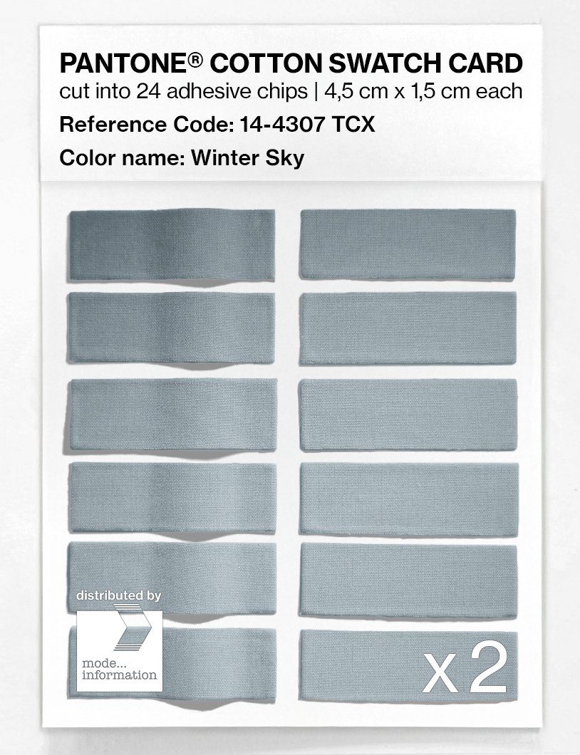 Product image 6 of the product “PANTONE® COTTON SWATCH CARD 14-4307 TCX Winter Sky ”