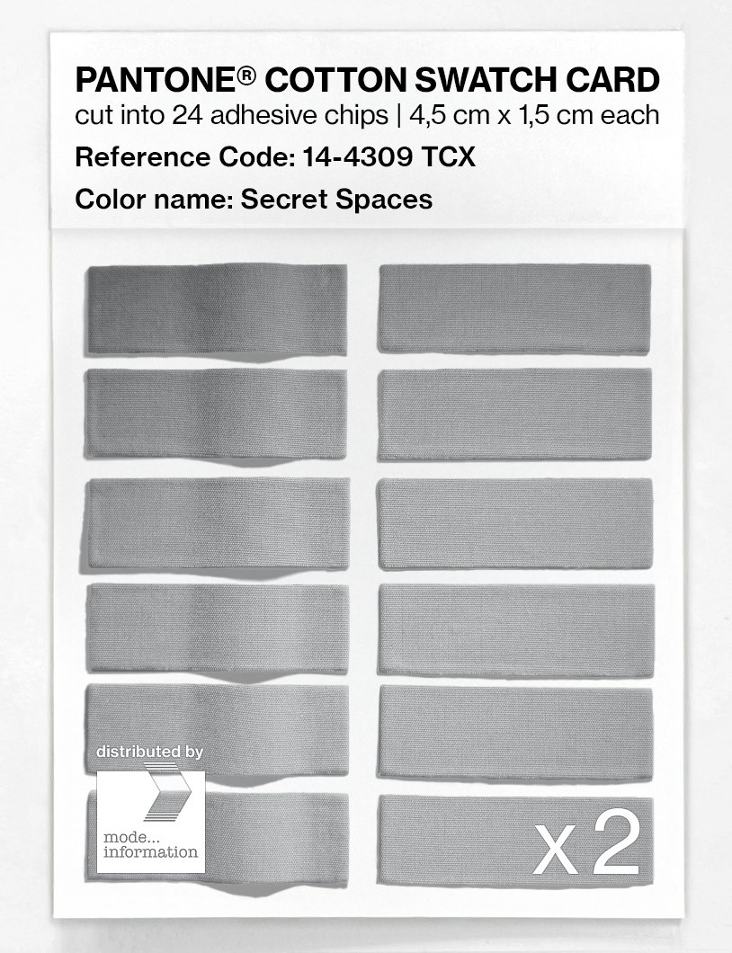 Product image 6 of the product “PANTONE® COTTON SWATCH CARD 14-4309 TCX Secret Spaces ”
