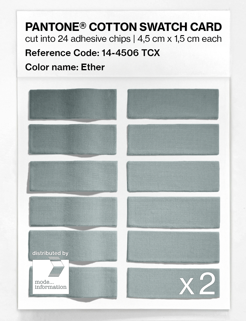 Product image 6 of the product “PANTONE® COTTON SWATCH CARD 14-4506 TCX Ether ”