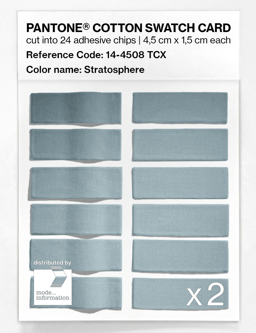 Product image 6 of the product “PANTONE® COTTON SWATCH CARD 14-4508 TCX Stratosphere ”