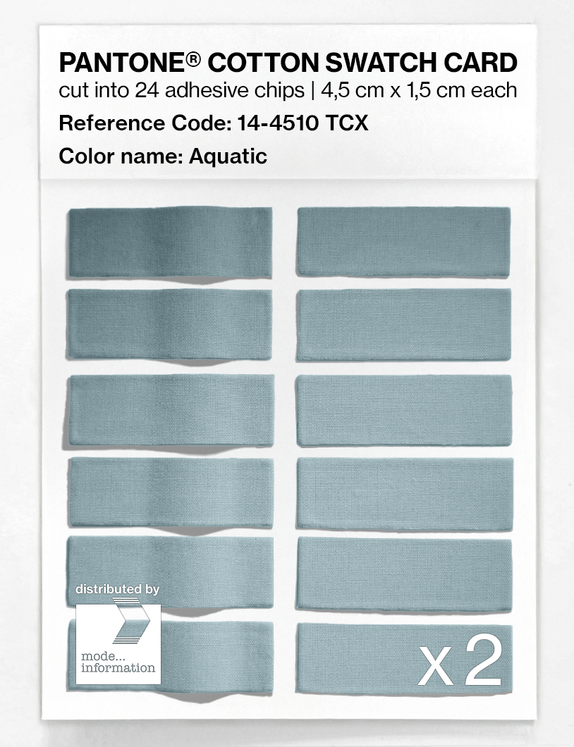 Product image 6 of the product “PANTONE® COTTON SWATCH CARD 14-4510 TCX Aquatic ”