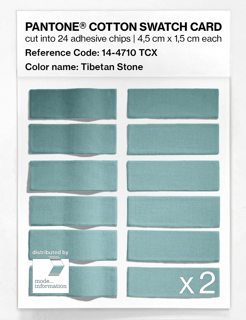 Product image 6 of the product “PANTONE® COTTON SWATCH CARD 14-4710 TCX Tibetan Stone ”