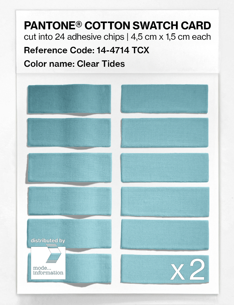 Product image 6 of the product “PANTONE® COTTON SWATCH CARD 14-4714 TCX Clear Tides ”