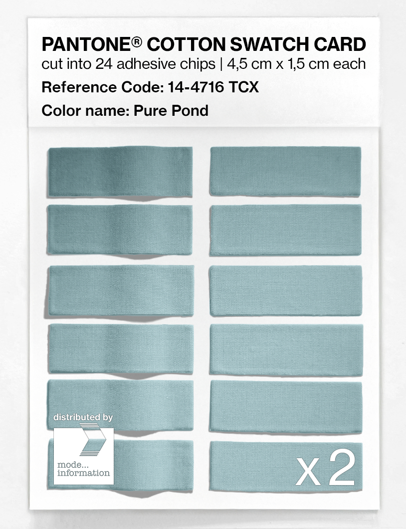 Product image 6 of the product “PANTONE® COTTON SWATCH CARD 14-4716 TCX Pure Pond ”