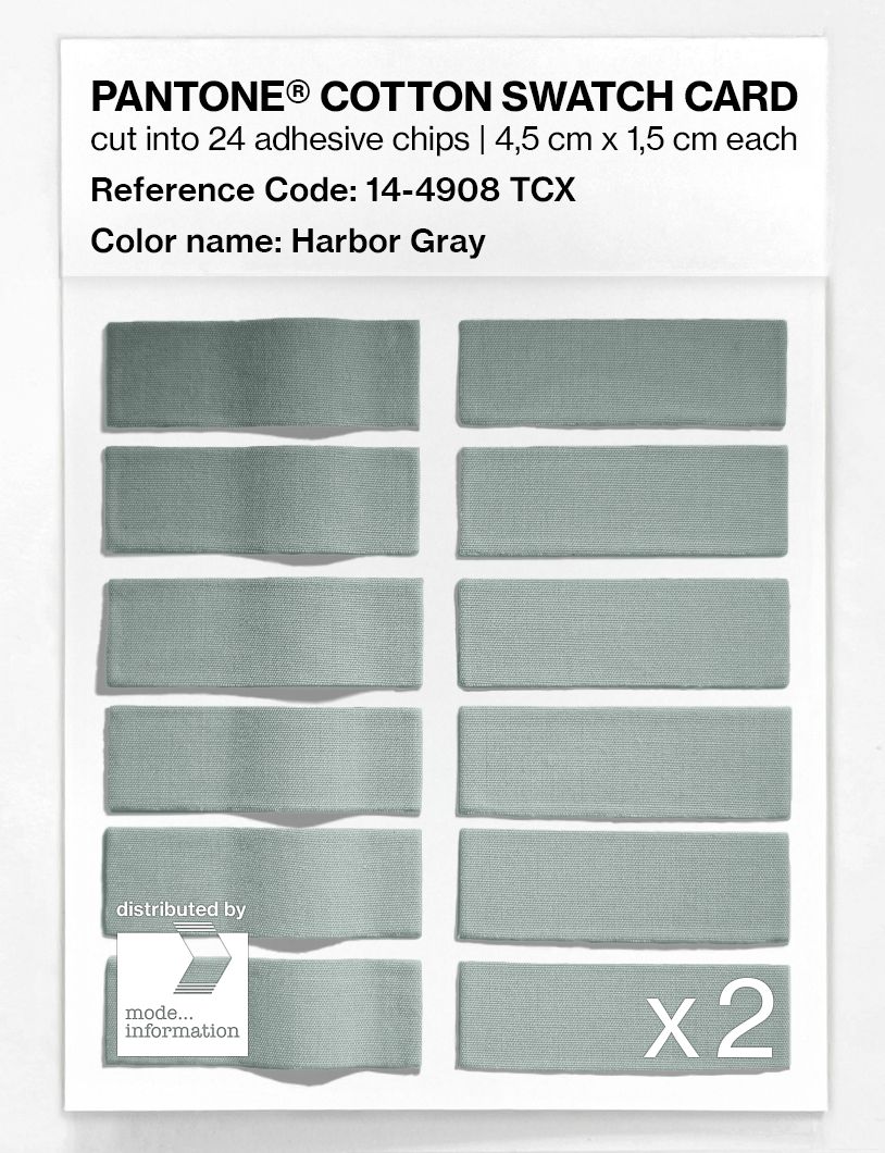 Artikelbild 6 des Artikels “PANTONE® COTTON SWATCH CARD 14-4908 TCX Harbor Gray “