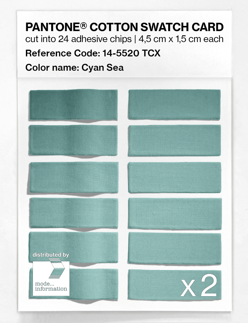 Artikelbild 6 des Artikels “PANTONE® COTTON SWATCH CARD 14-5520 TCX Cyan Sea “