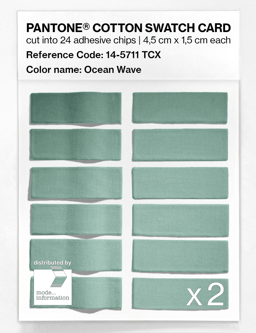 Product image 6 of the product “PANTONE® COTTON SWATCH CARD 14-5711 TCX Ocean Wave ”
