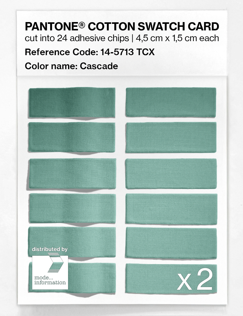 Product image 6 of the product “PANTONE® COTTON SWATCH CARD 14-5713 TCX Cascade ”