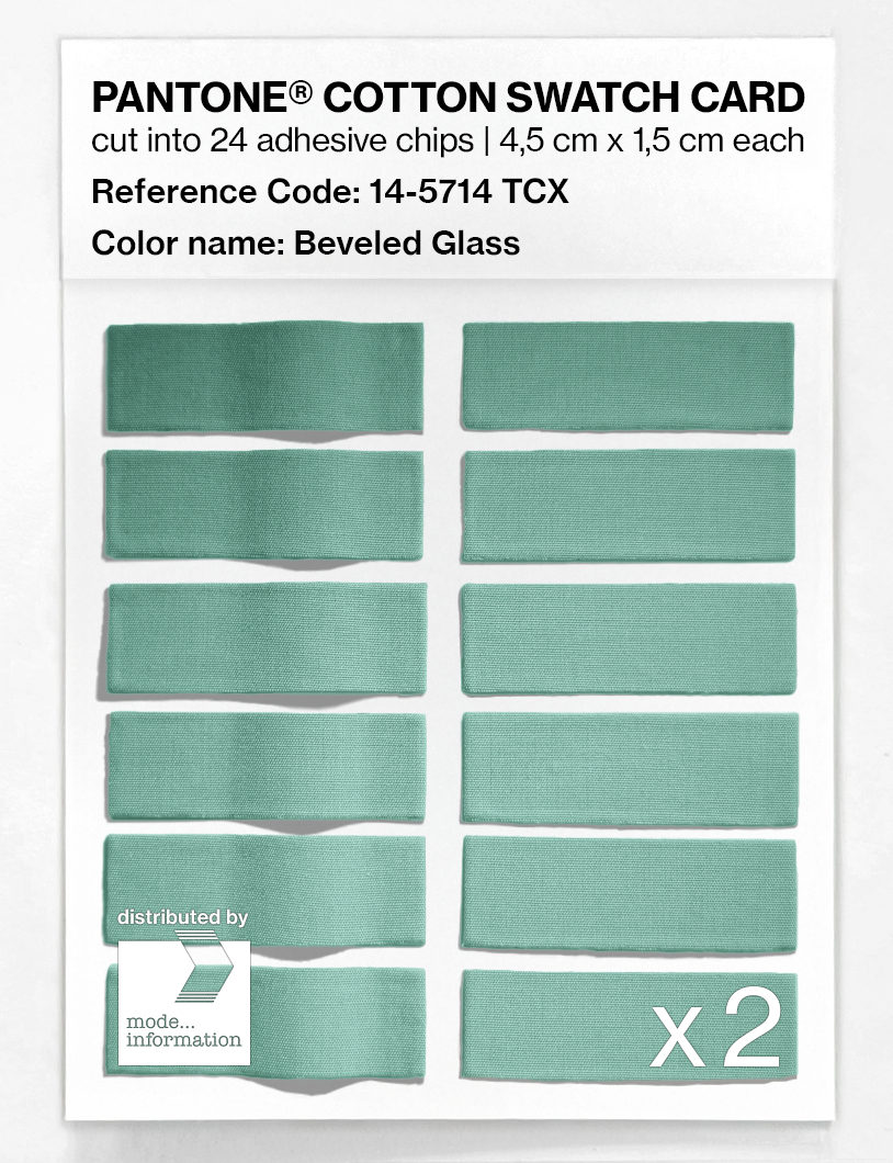 Product image 6 of the product “PANTONE® COTTON SWATCH CARD 14-5714 TCX Beveled Glass ”