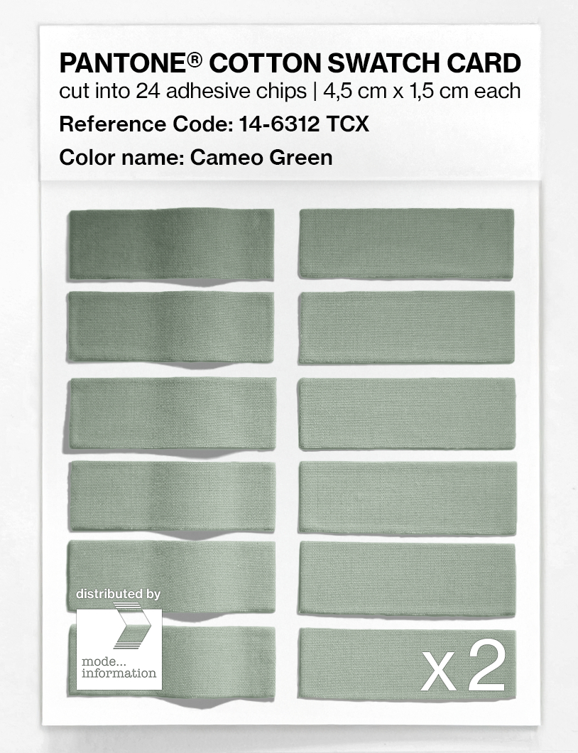 Product image 6 of the product “PANTONE® COTTON SWATCH CARD 14-6312 TCX Cameo Green ”
