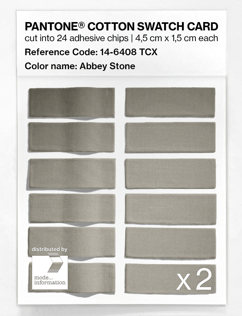Product image 6 of the product “PANTONE® COTTON SWATCH CARD 14-6408 TCX Abbey Stone ”