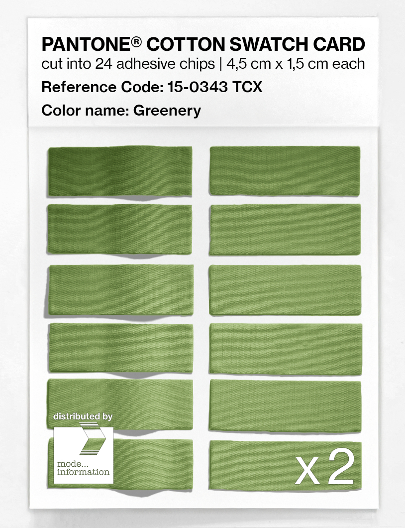Product image 6 of the product “PANTONE® COTTON SWATCH CARD 15-0343 TCX Greenery ”