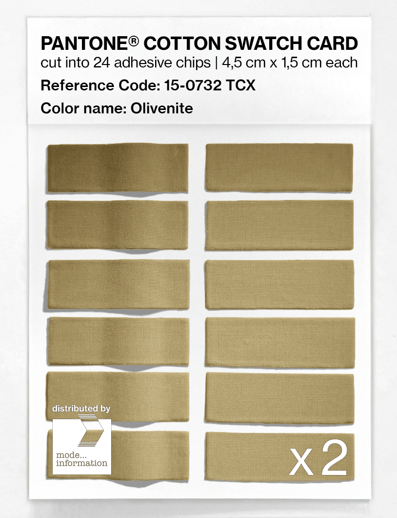 Product image 6 of the product “PANTONE® COTTON SWATCH CARD 15-0732 TCX Olivenite ”