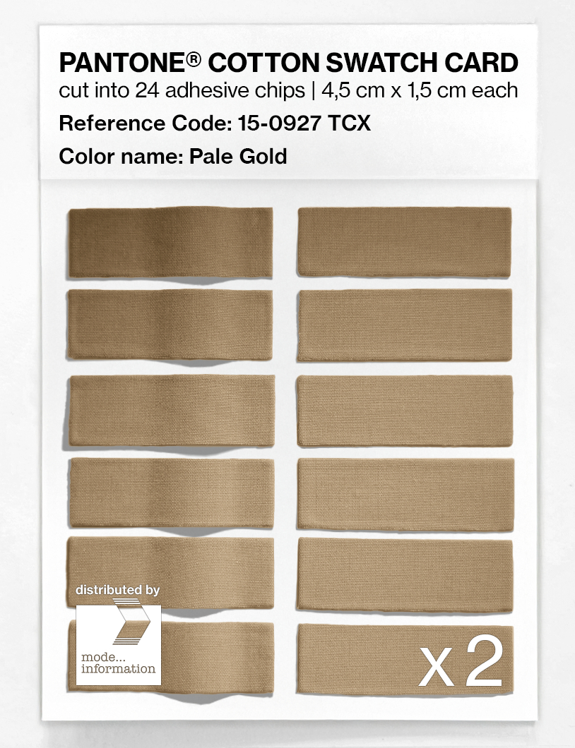 Product image 6 of the product “PANTONE® COTTON SWATCH CARD 15-0927 TCX Pale Gold ”