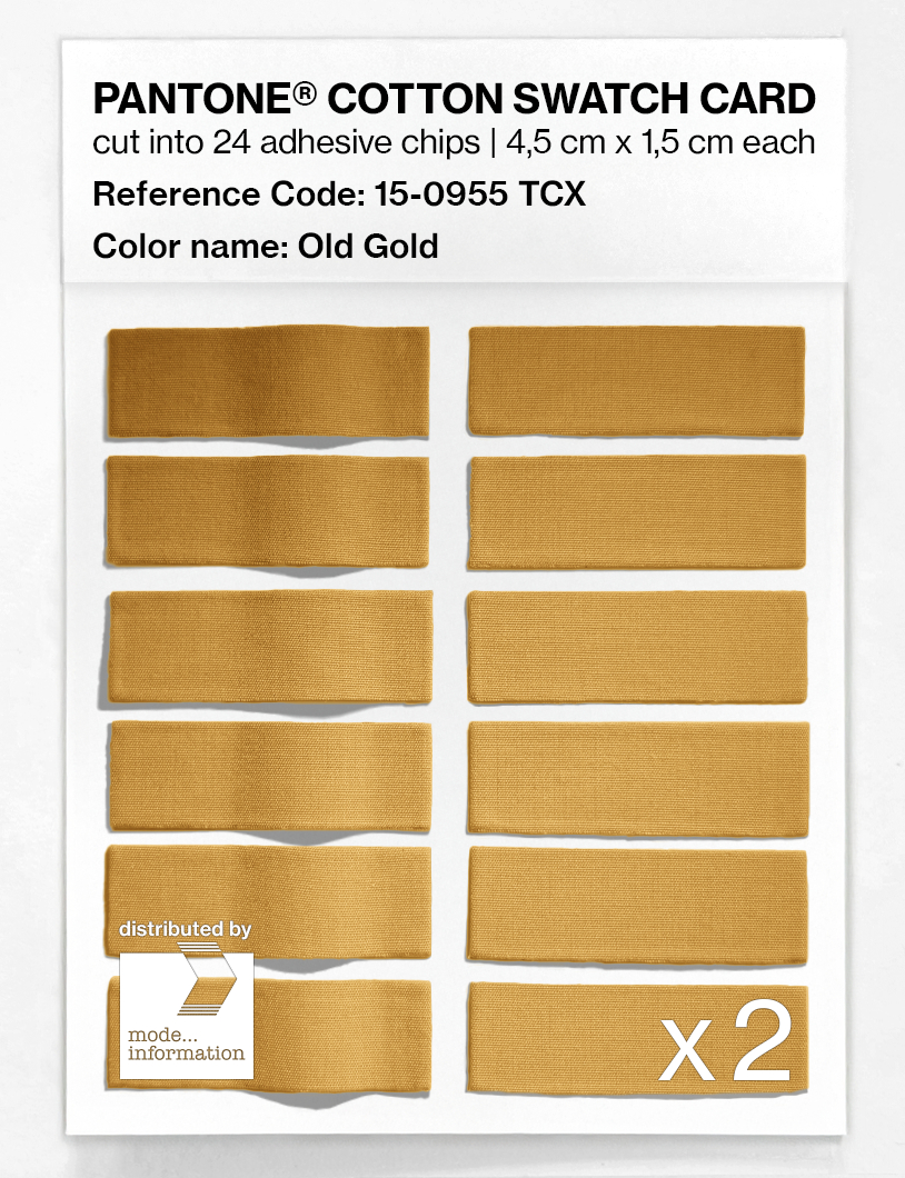 Product image 6 of the product “PANTONE® COTTON SWATCH CARD 15-0955 TCX Old Gold ”