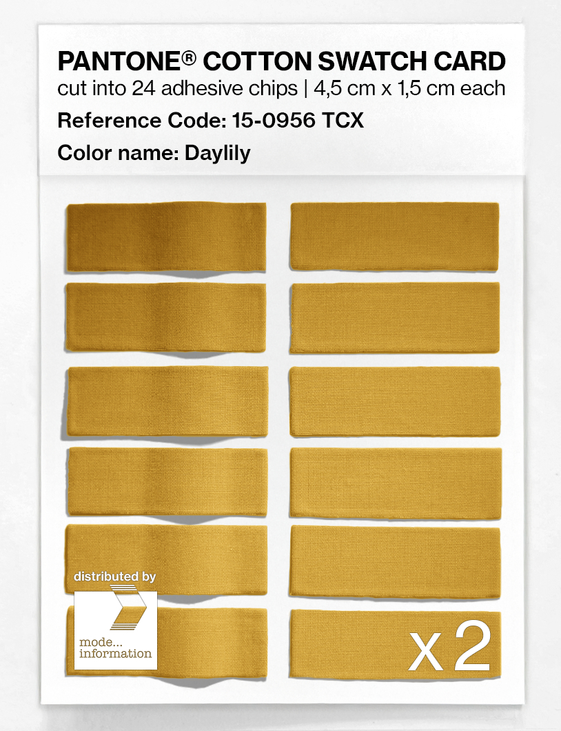 Product image 6 of the product “PANTONE® COTTON SWATCH CARD 15-0956 TCX Daylily ”