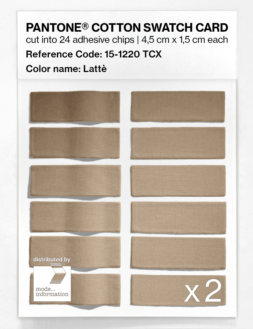 Product image 6 of the product “PANTONE® COTTON SWATCH CARD 15-1220 TCX Lattè ”