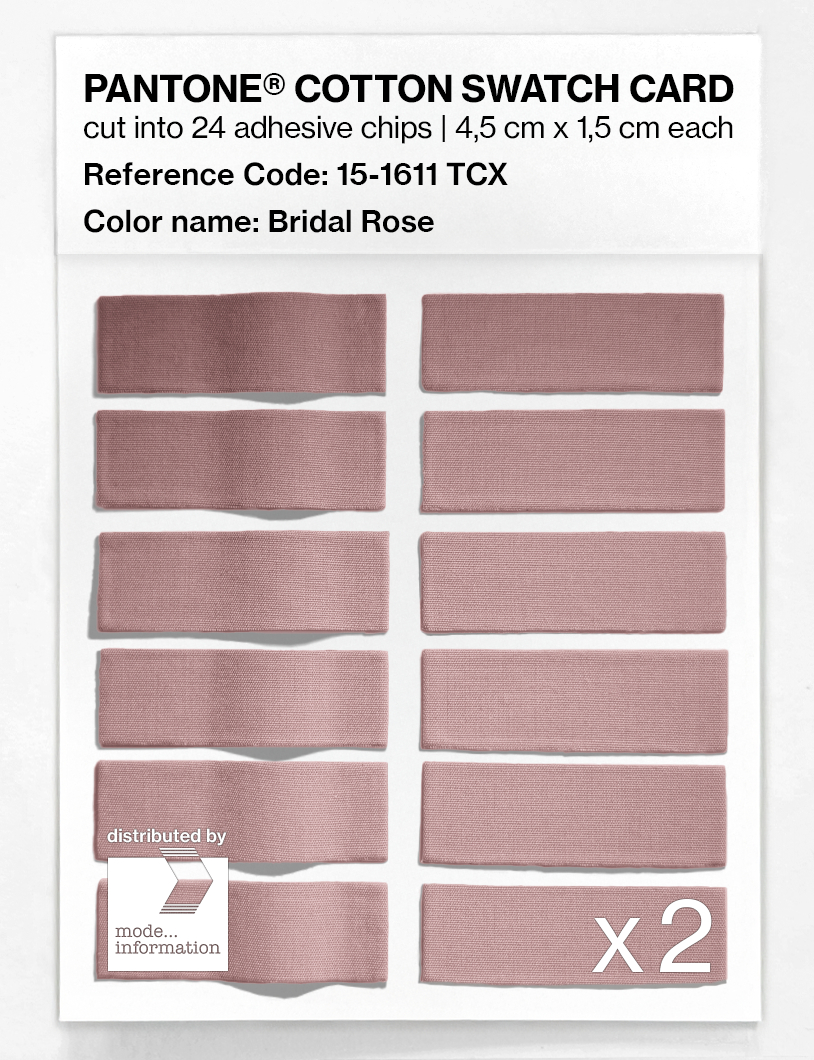 Product image 6 of the product “PANTONE® COTTON SWATCH CARD 15-1611 TCX Bridal Rose ”