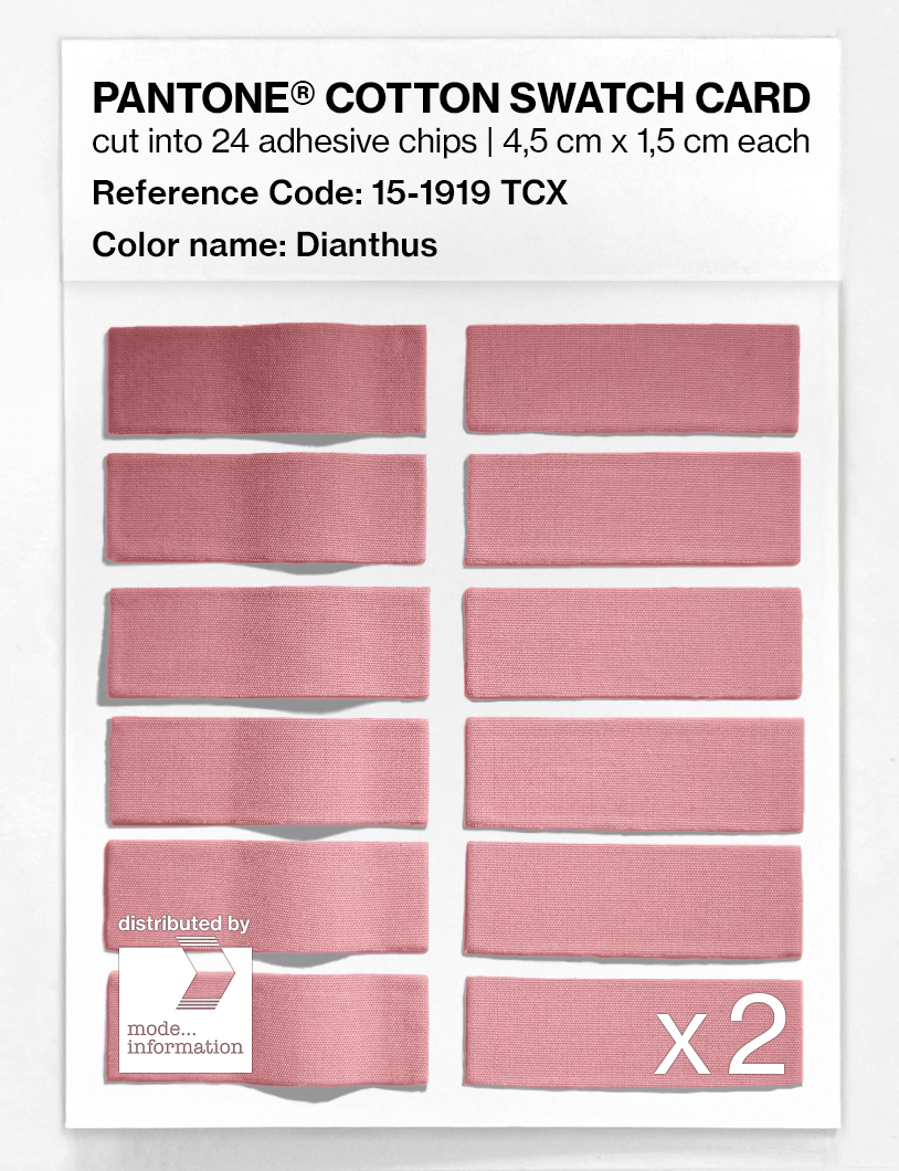 Product image 6 of the product “PANTONE® COTTON SWATCH CARD 15-1919 TCX Dianthus ”