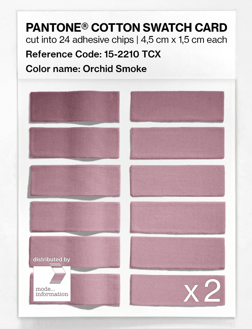 Product image 6 of the product “PANTONE® COTTON SWATCH CARD 15-2210 TCX Orchid Smoke ”