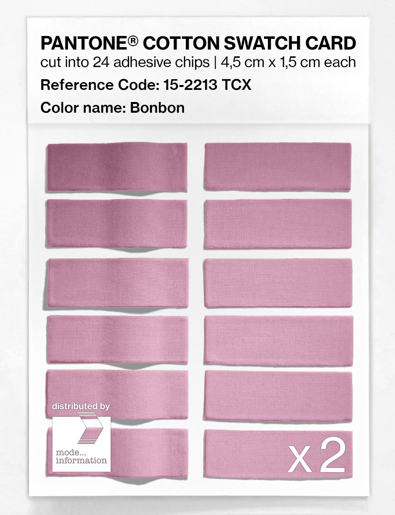 Product image 6 of the product “PANTONE® COTTON SWATCH CARD 15-2213 TCX Bonbon ”
