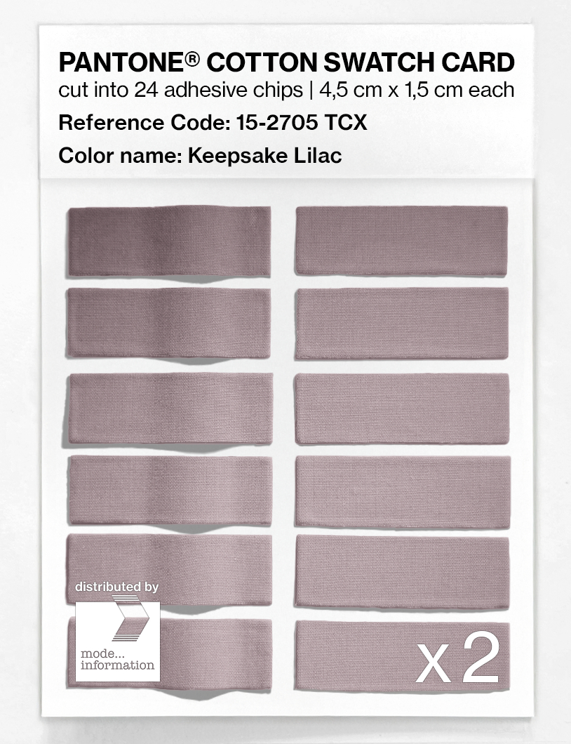 Product image 6 of the product “PANTONE® COTTON SWATCH CARD 15-2705 TCX Keepsake Lilac ”